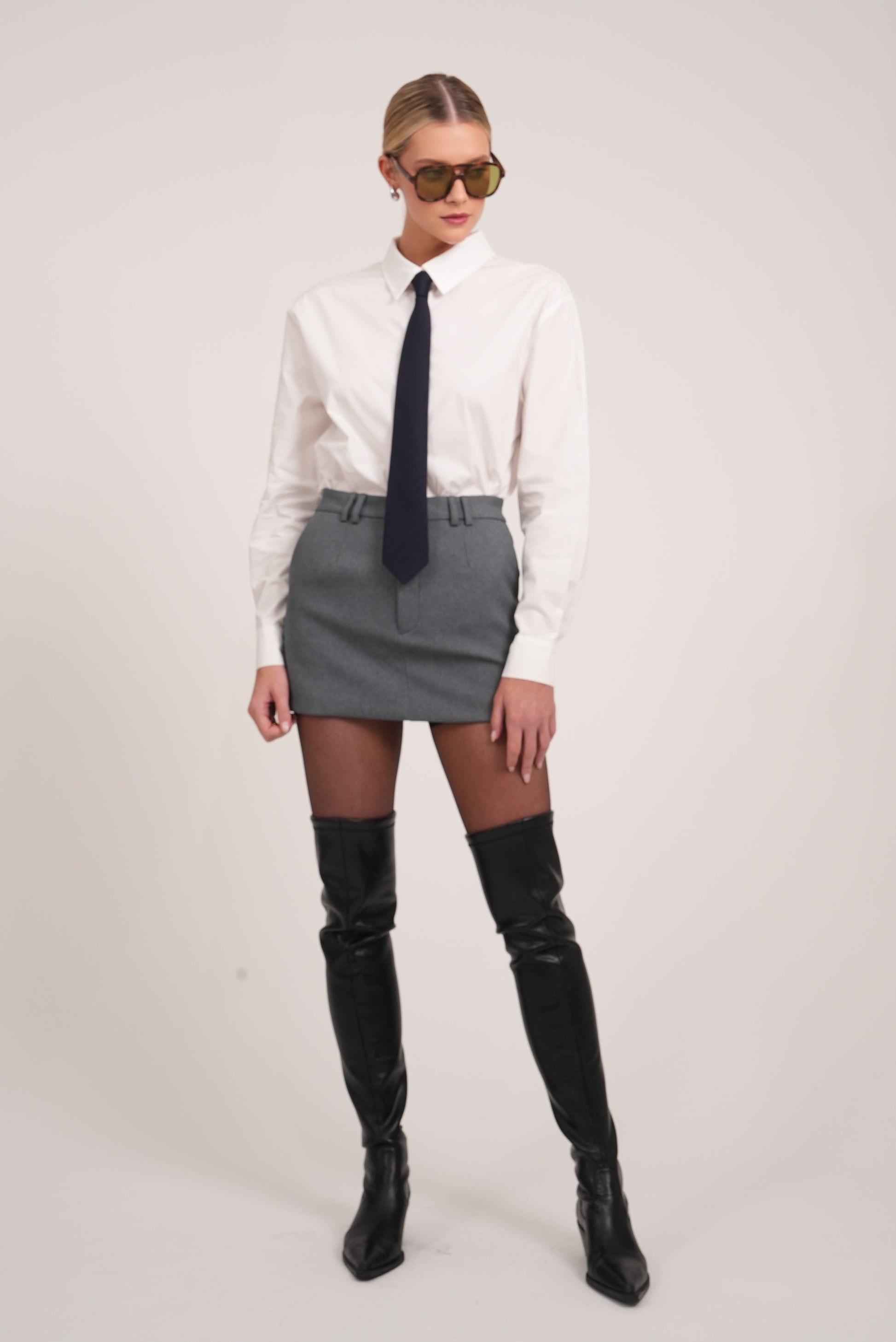 Brisha Skirt - Grey BOTTOMS Parentezi