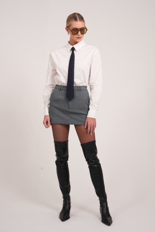 Brisha Skirt - Grey BOTTOMS Parentezi