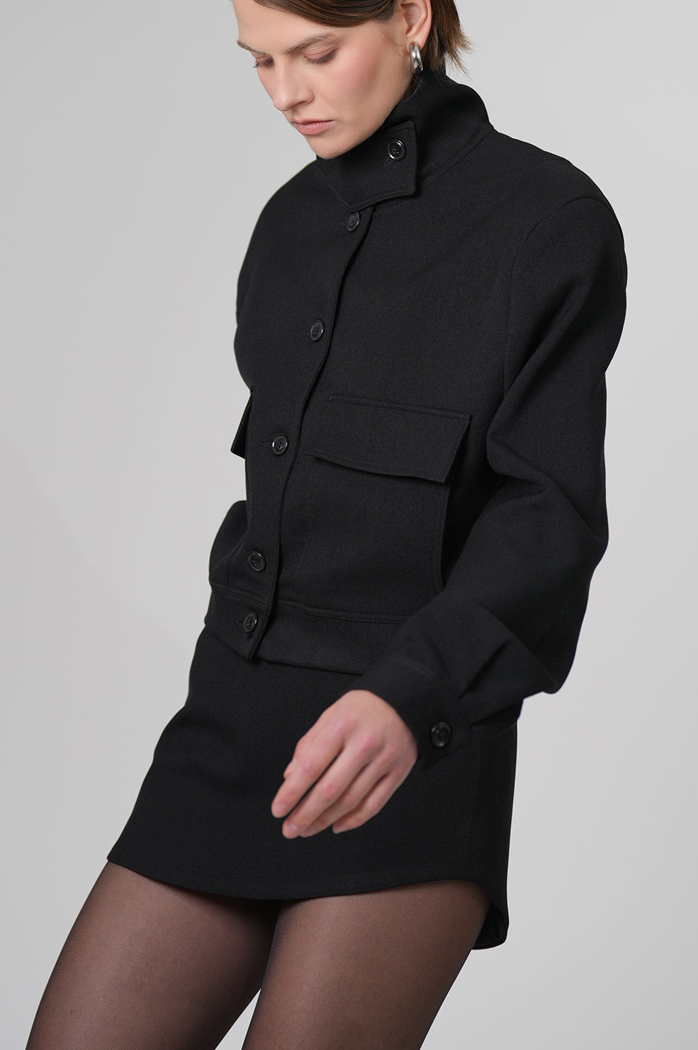 Phoebe Bomber Jacket - Black Blazer Parentezi