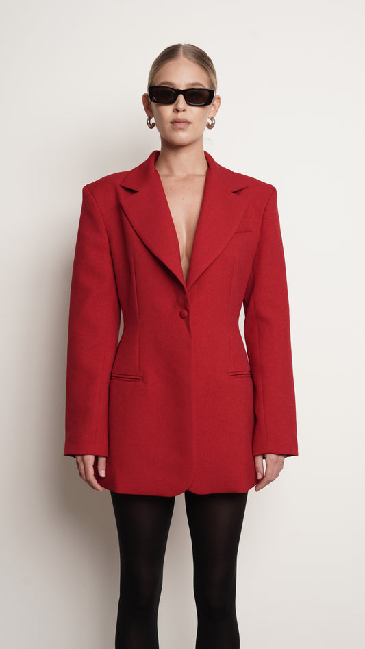 Daniela Blazer Dress - Red Blazer Parentezi