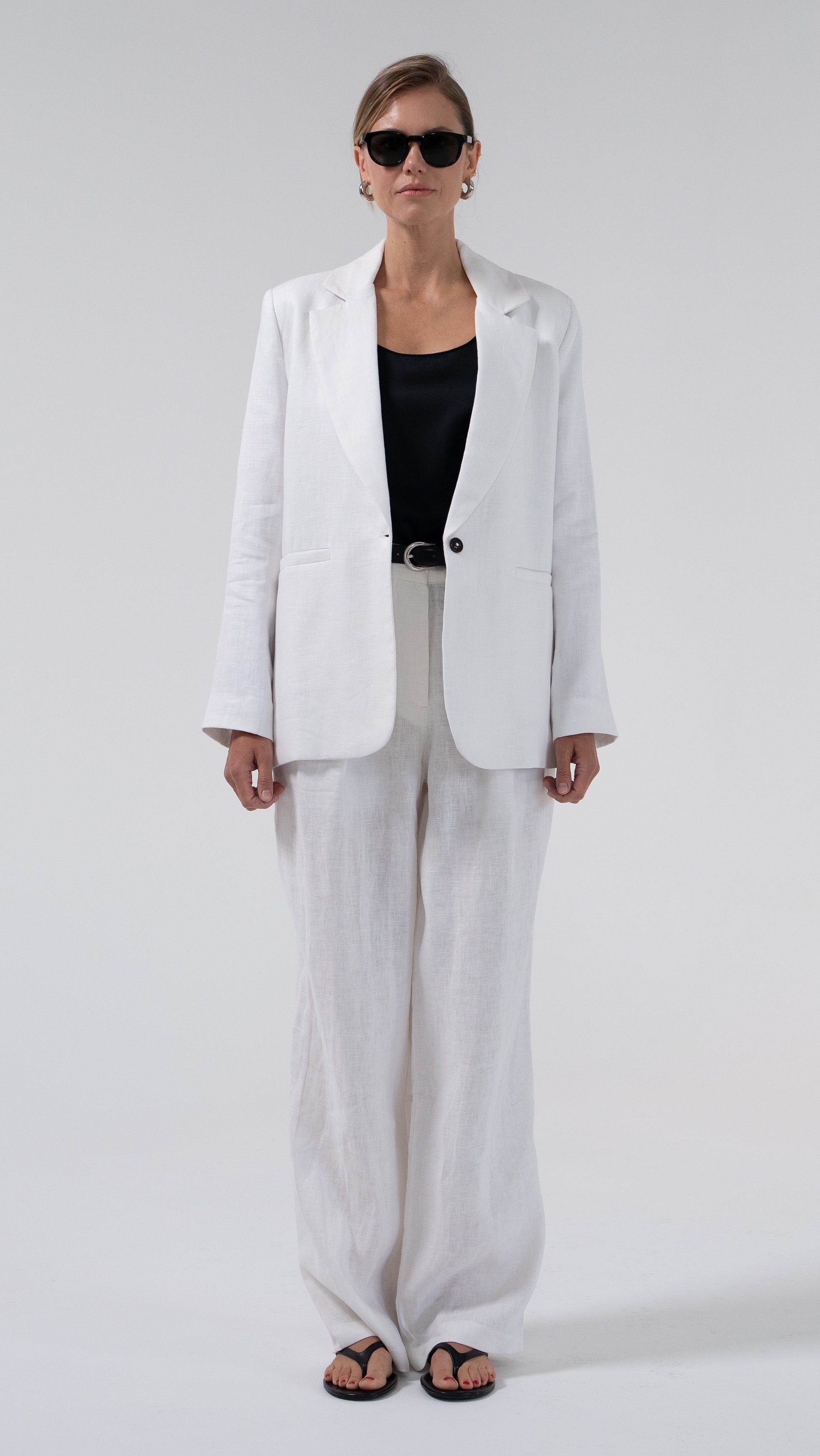Ainoha Blazer - White Blazer Parentezi