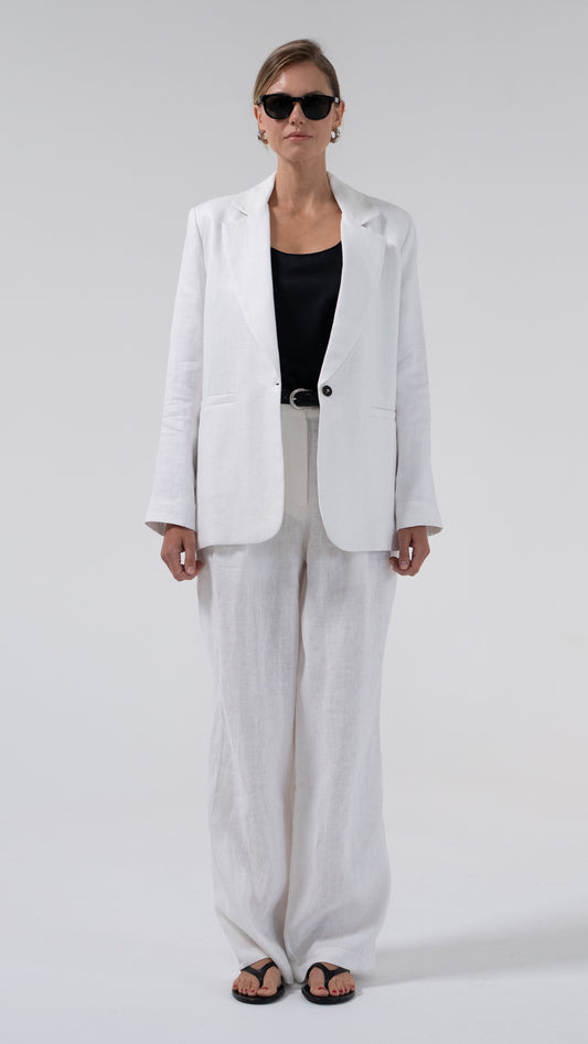 Ainoha Blazer - White Blazer Parentezi