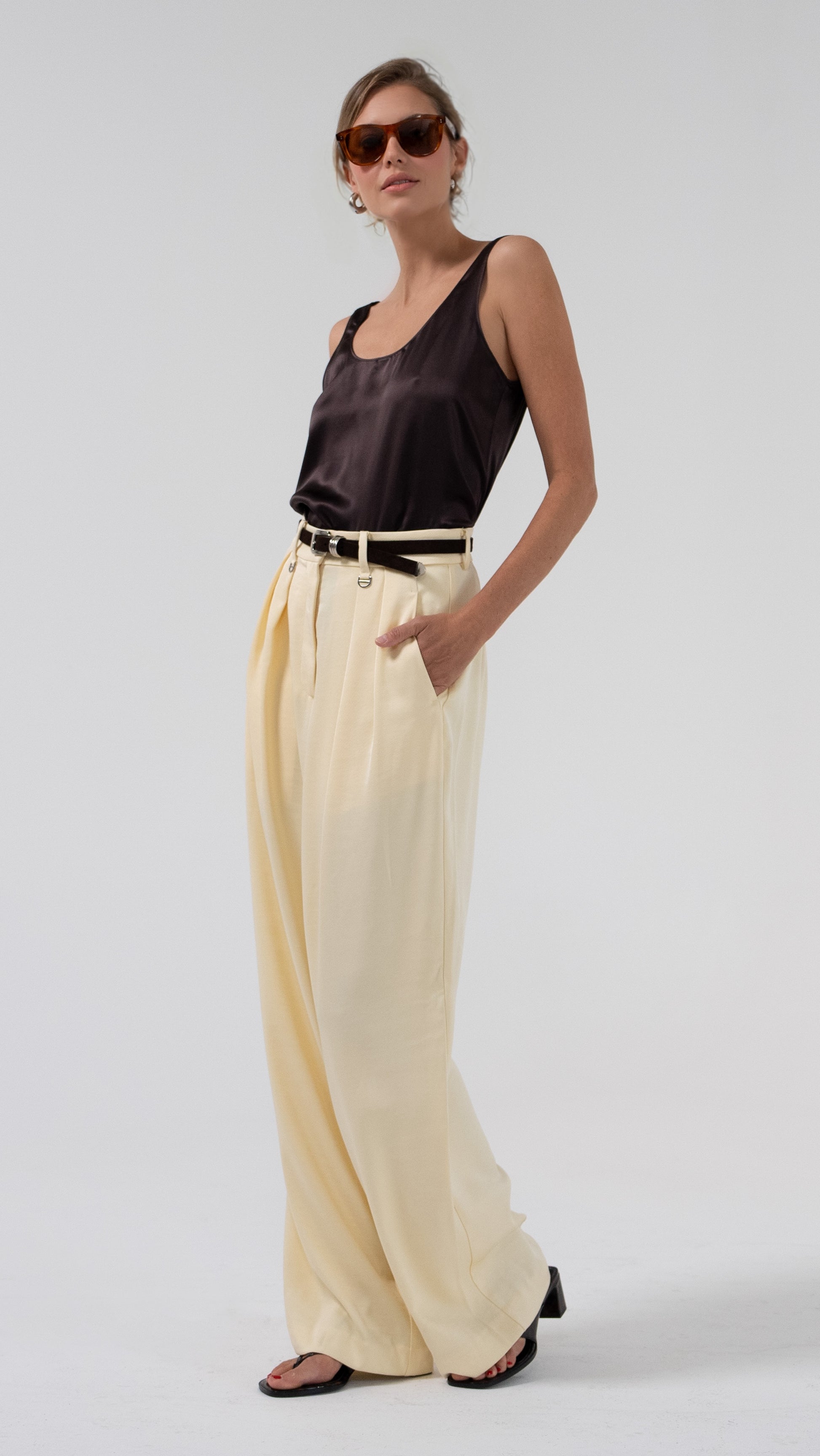 Isola Silk Cami - Chocolate Tops Parentezi