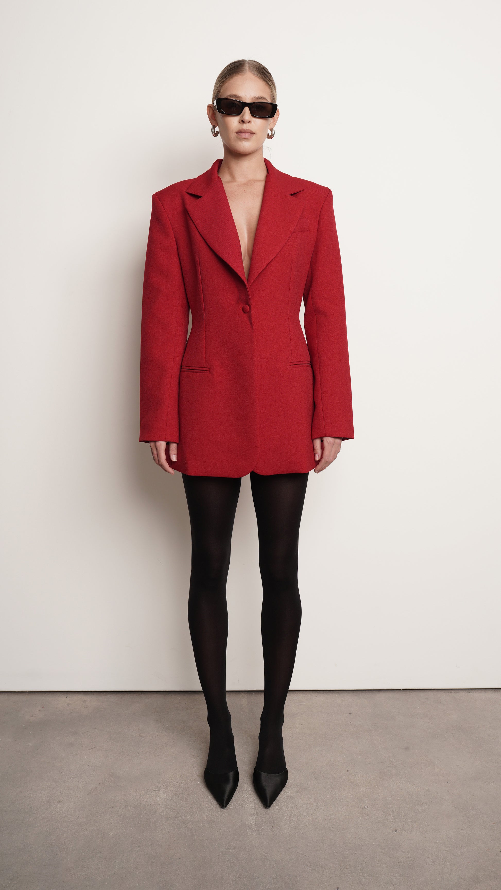Daniela Blazer Dress - Red Blazer Parentezi