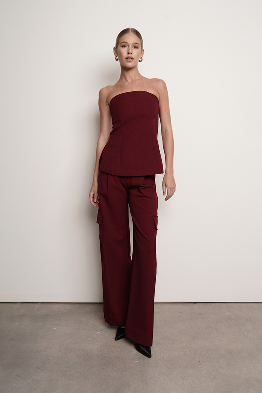 Ayle Bustier - Burgundy Tops Parentezi