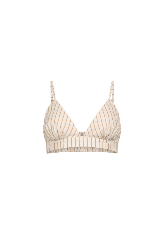Bria Bralette - Ivory/Camel Tops Parentezi Ivory Camel Stripe XS
