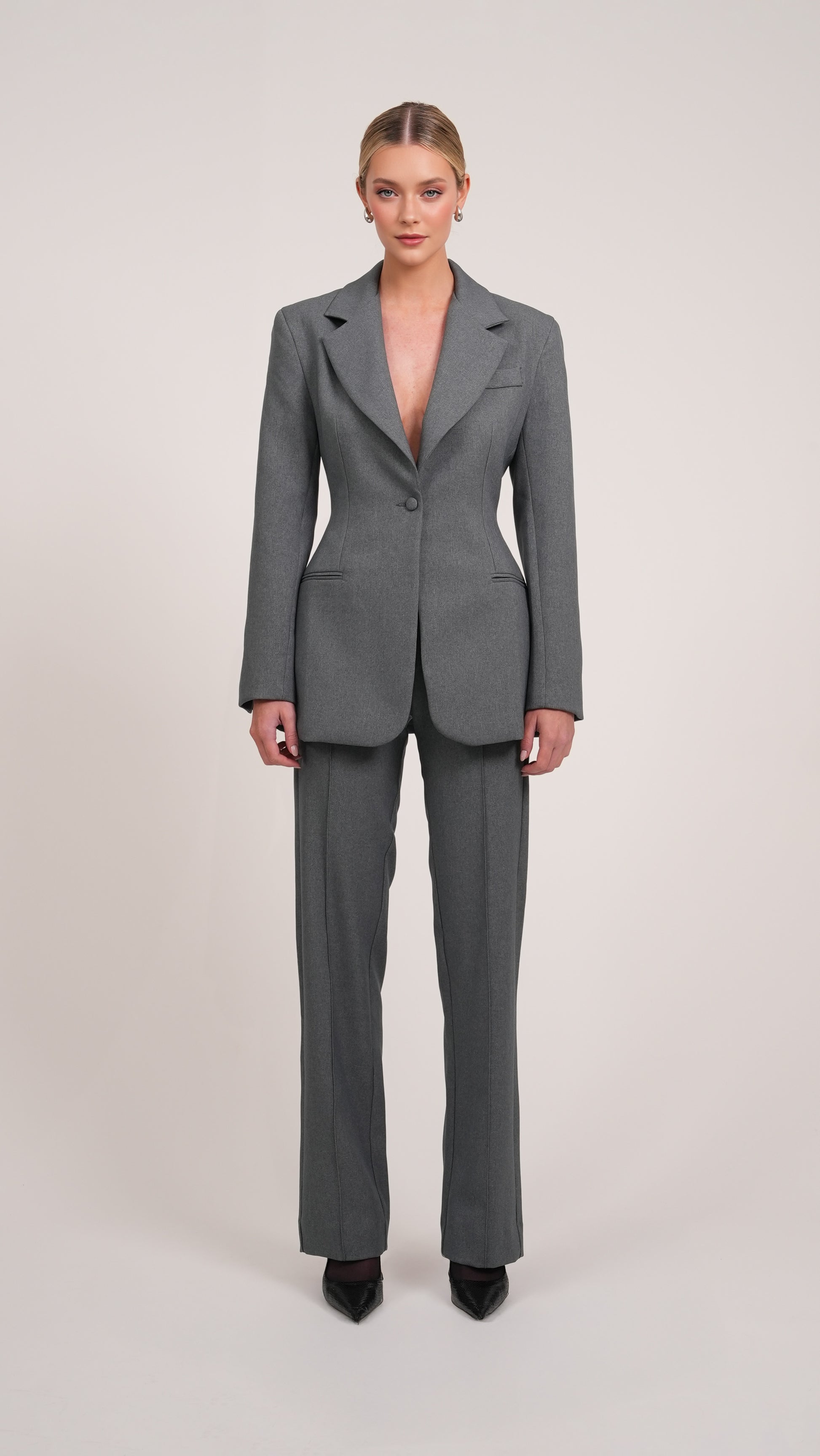 Daniela Blazer Dress - Grey Blazer Parentezi