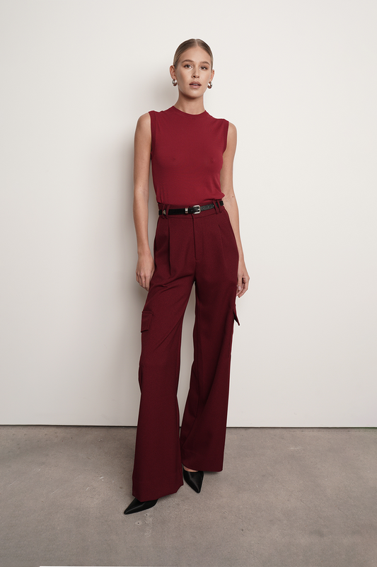 Piper Pant - Burgundy Pants Parentezi