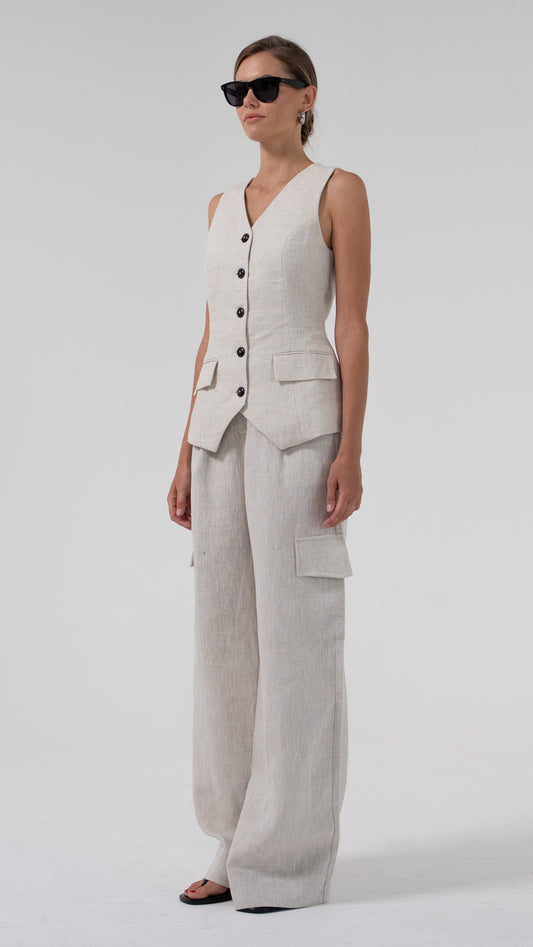 Margot Linen Vest Tops Parentezi