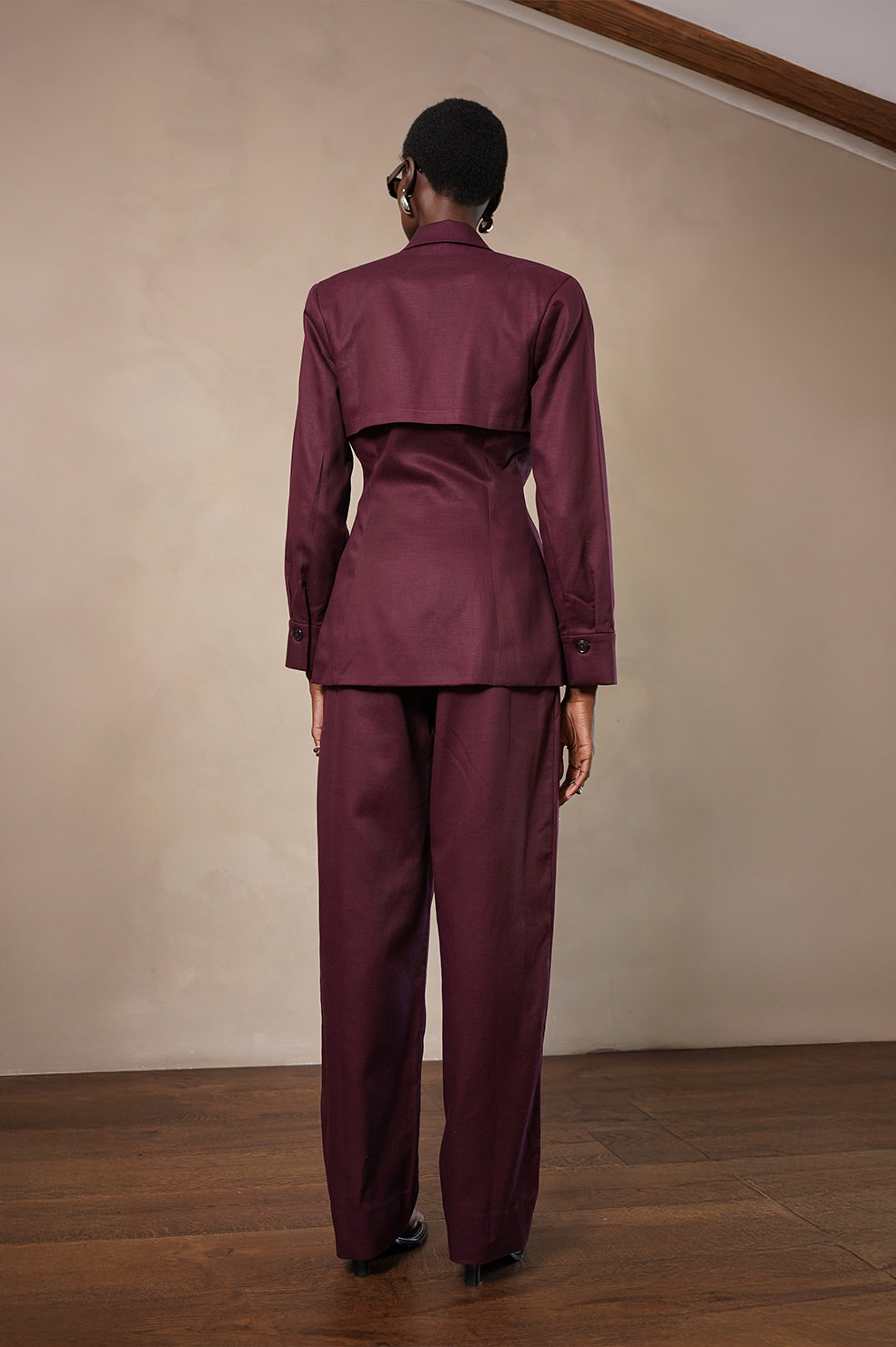 Delphine Trousers - Plum BOTTOMS Parentezi