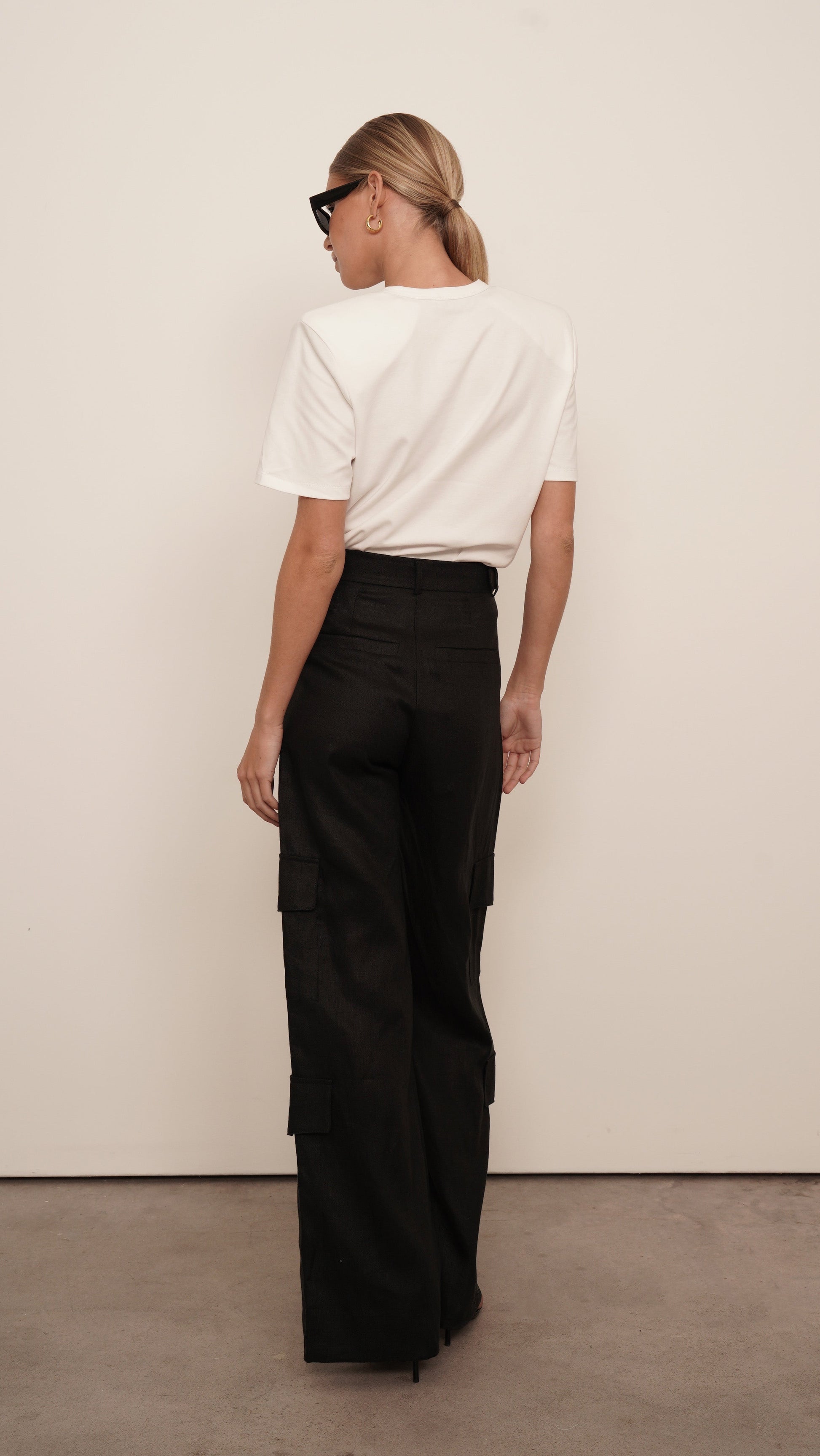 Monica Cargo Linen Pants BOTTOMS Parentezi
