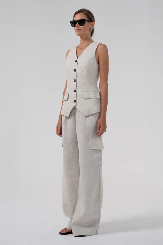 Margot Linen Vest Tops Parentezi