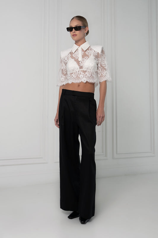 Loretta Lace Polo Tops Parentezi