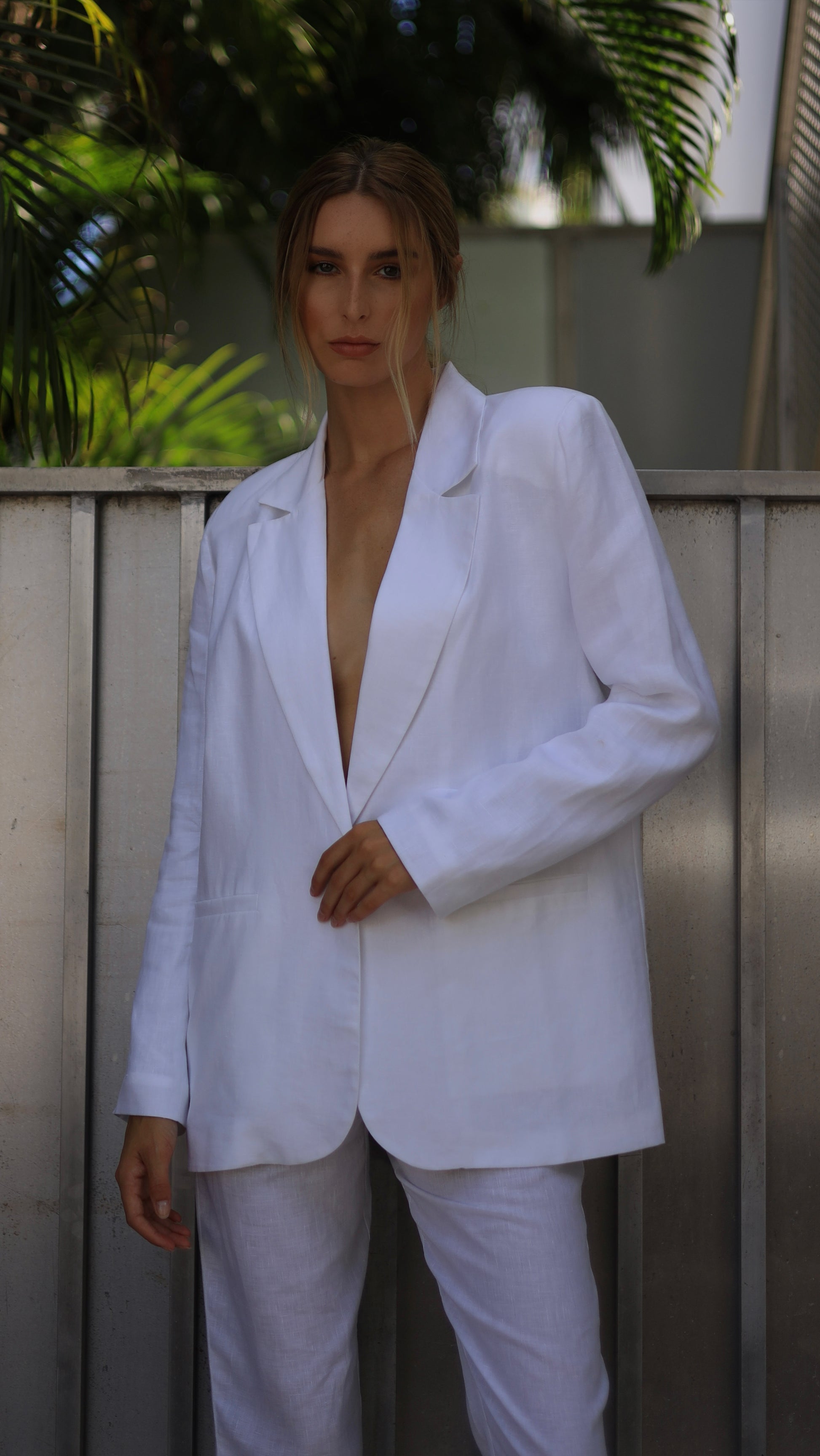 Ainoha Blazer - White Blazer Parentezi