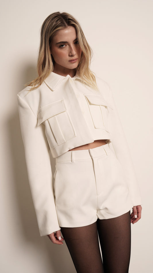 Camille Mini Short - Ivory Shorts Parentezi