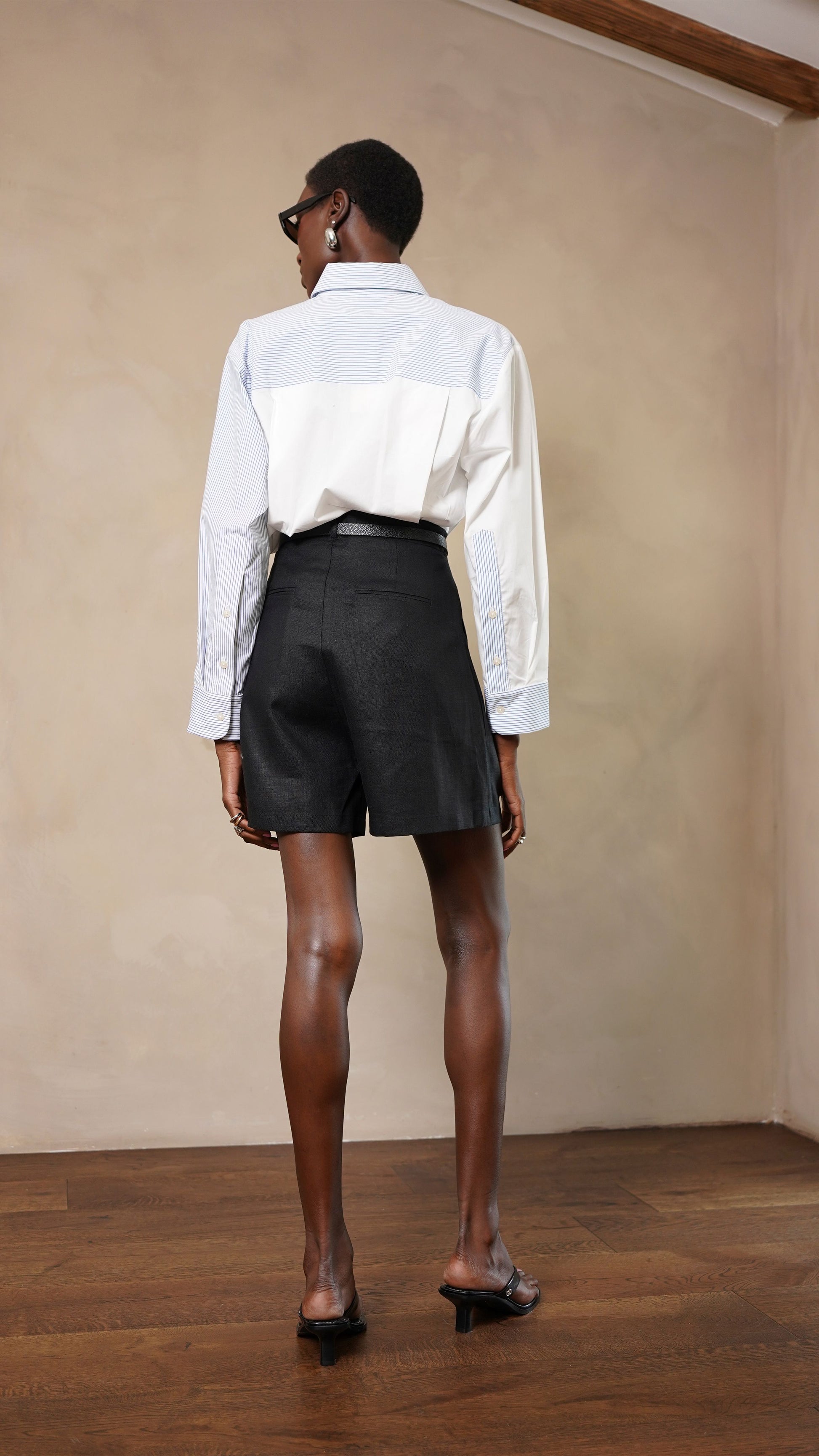 Nina Shirt - White/Blue Tops Parentezi