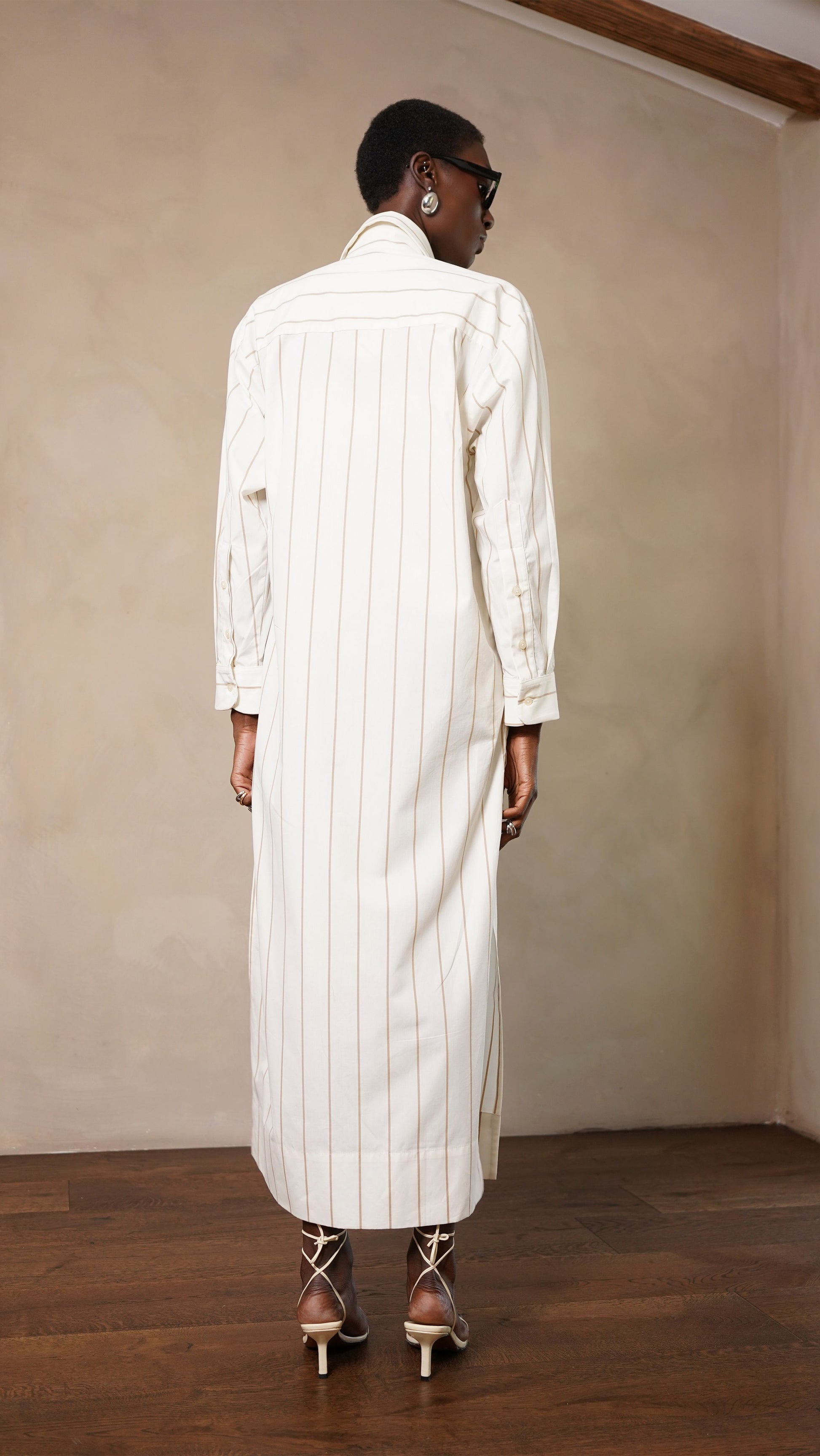 Leni Dress - Camel Stripe Dress Parentezi