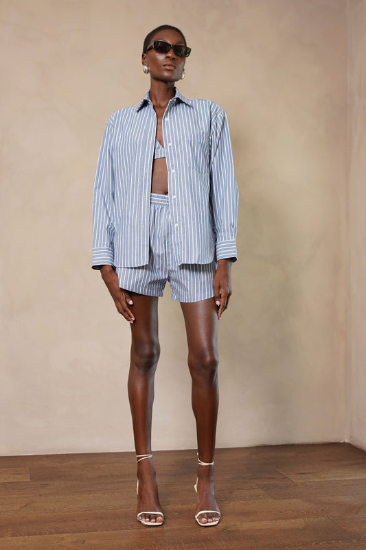 Cleo Shorts - Blue/White BOTTOMS Parentezi Blue XS