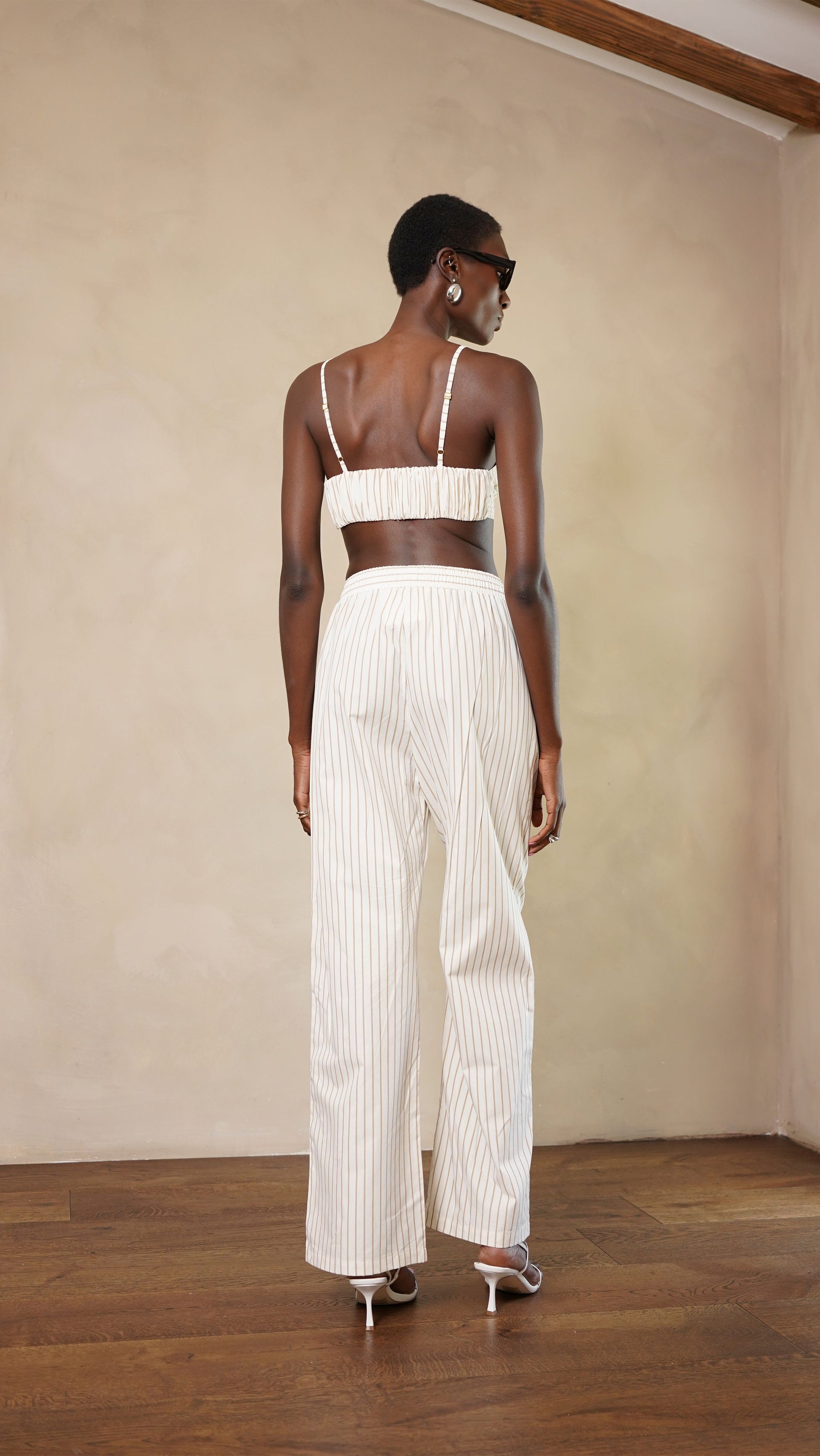 Ines Pants - Ivory/Camel Pants Parentezi