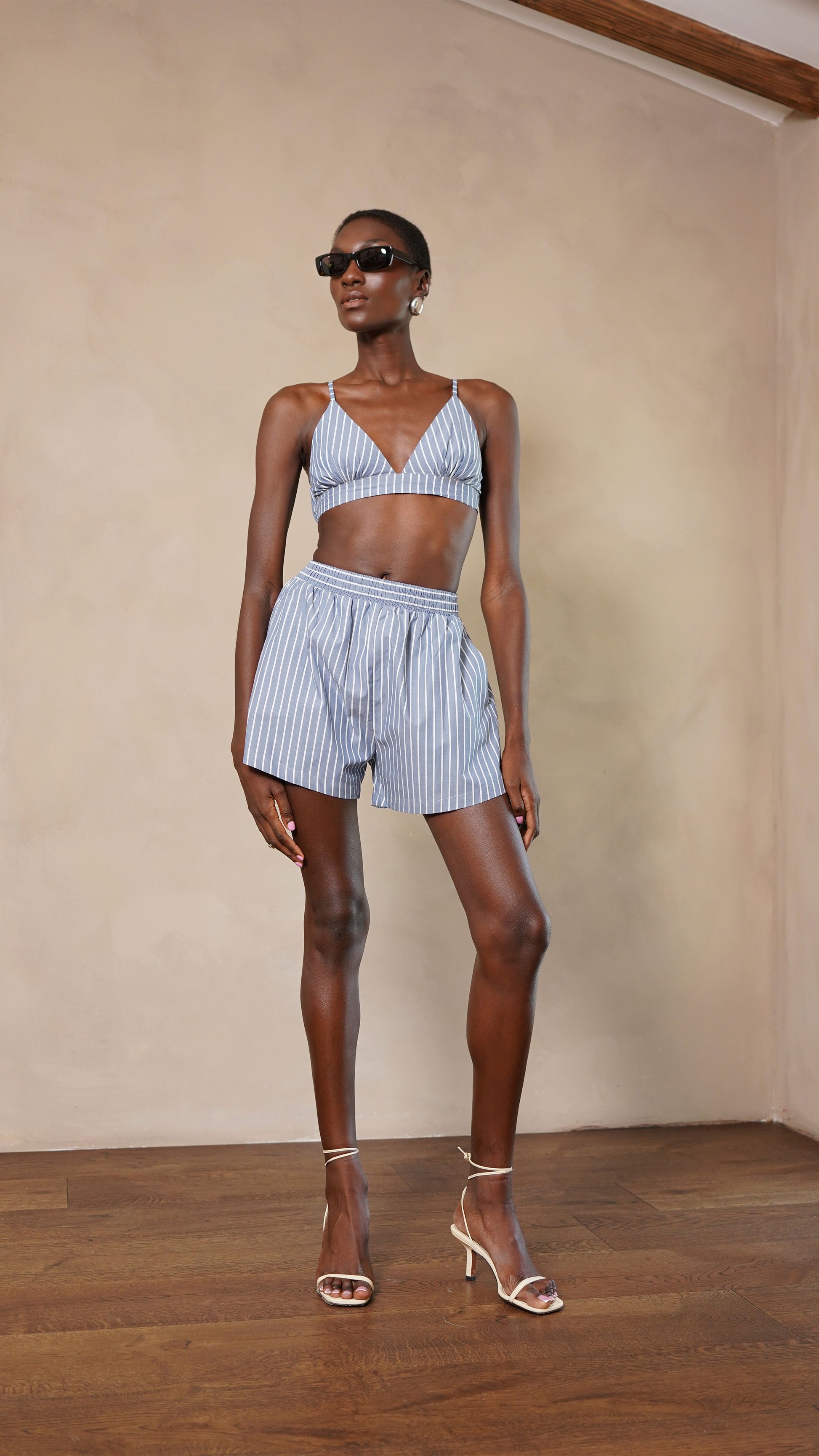 Bria Bralette- Blue/White Tops Parentezi
