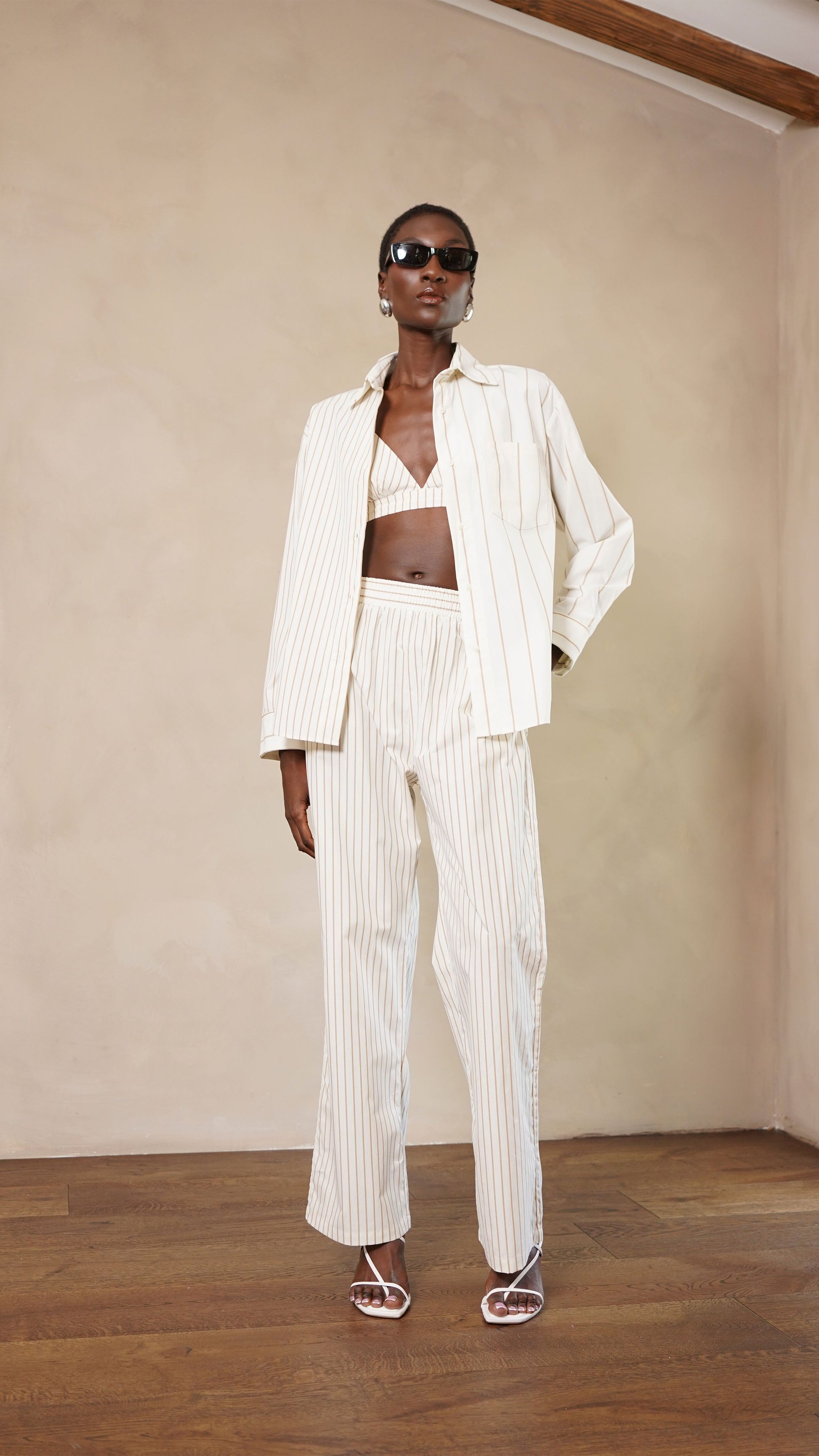Ines Pants - Ivory/Camel Pants Parentezi Ivory XS
