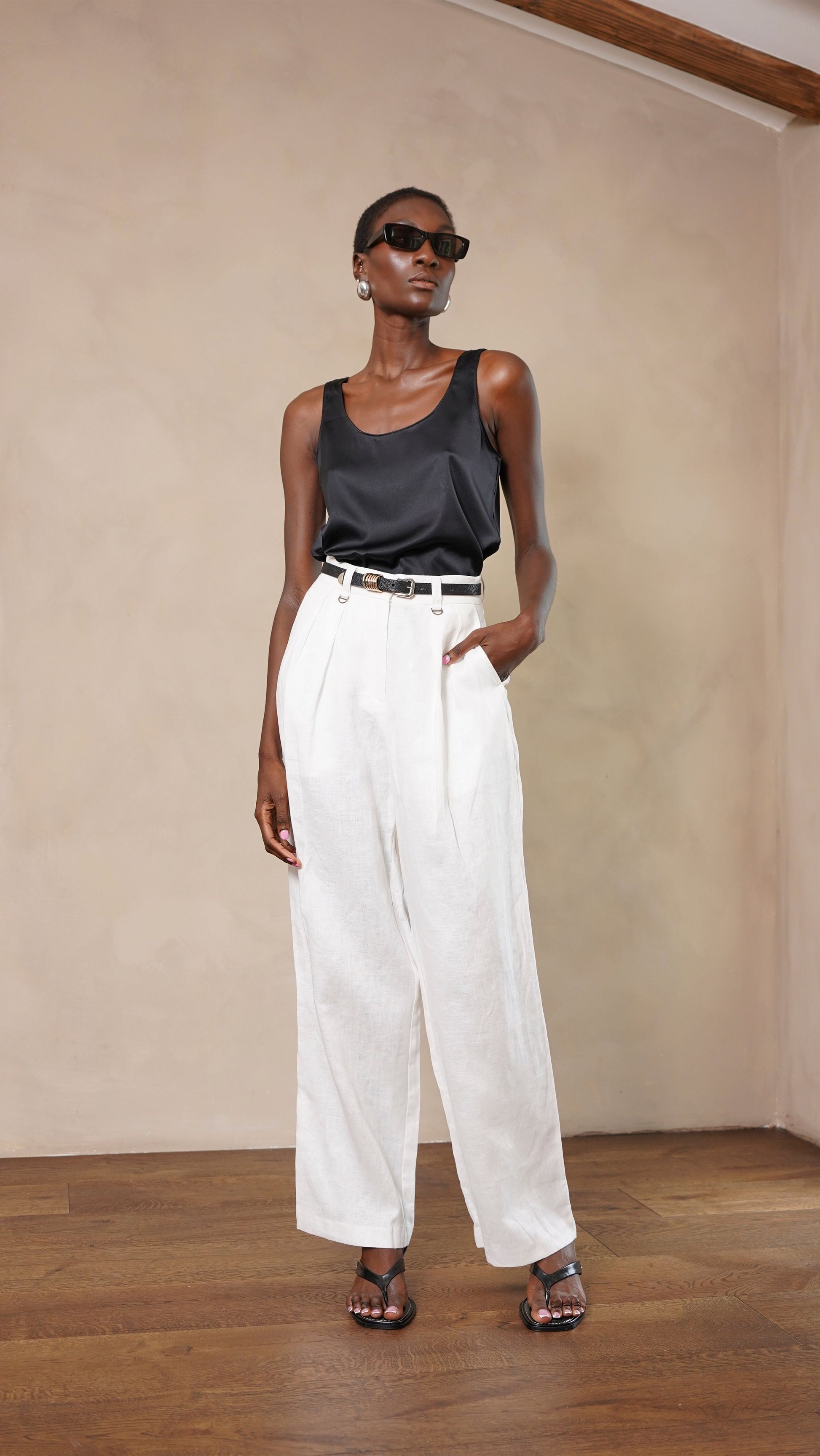 Romy Pants - White BOTTOMS Parentezi