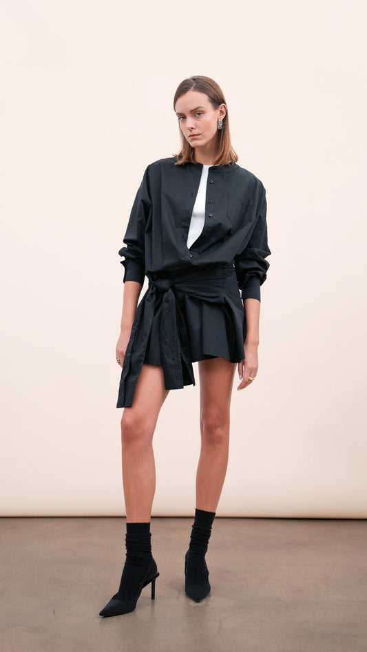 Sienna Shirt Dress - Black Dress Parentezi