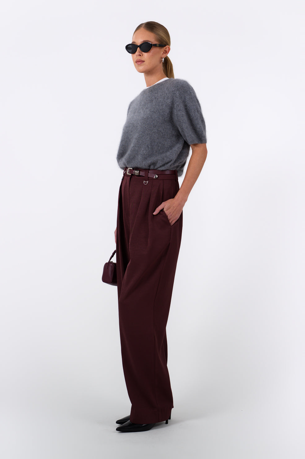 Savannah Cashmere Tee - Grey Tops Parentezi