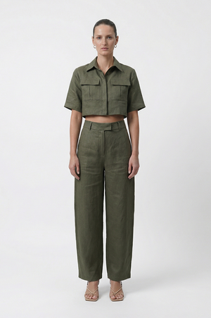 Valeria Cargo Crop - Olive