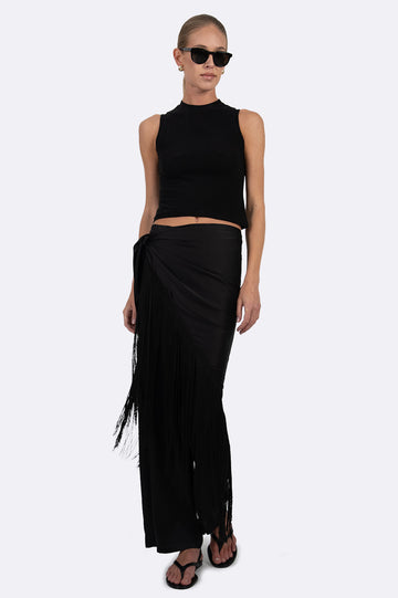 Cannes Fringe Pareo - Black Accessories Parentezi
