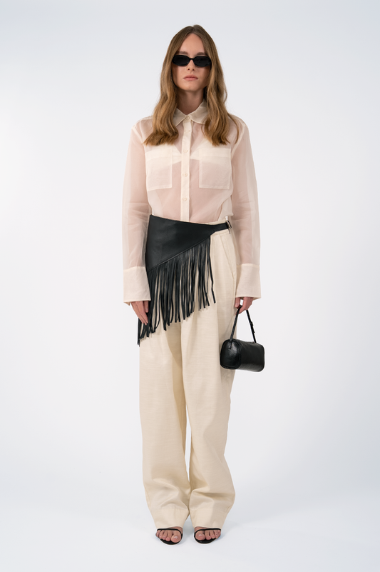 Haze Sheer Blouse - White Tops Parentezi