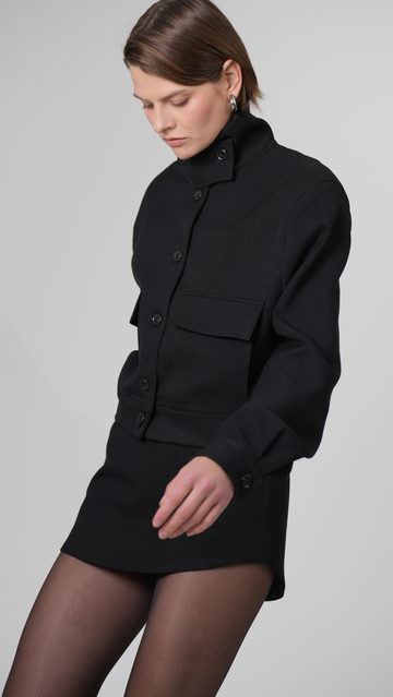 Phoebe Bomber Jacket - Black Blazer Parentezi