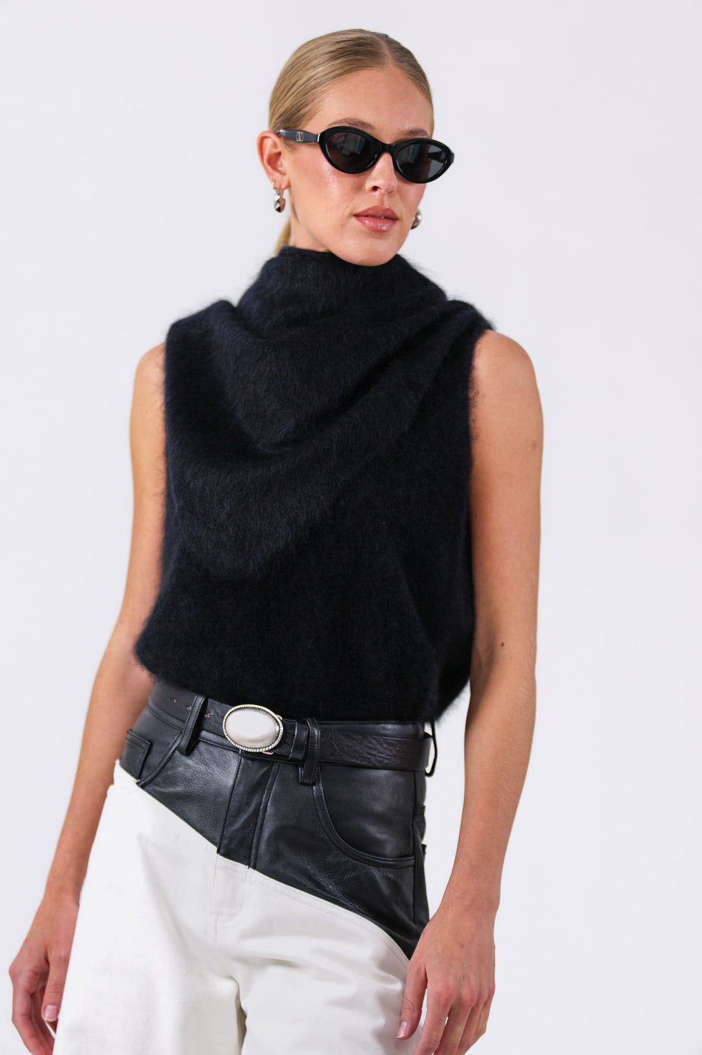 Sutton Cashmere Tank - Black Tops Parentezi