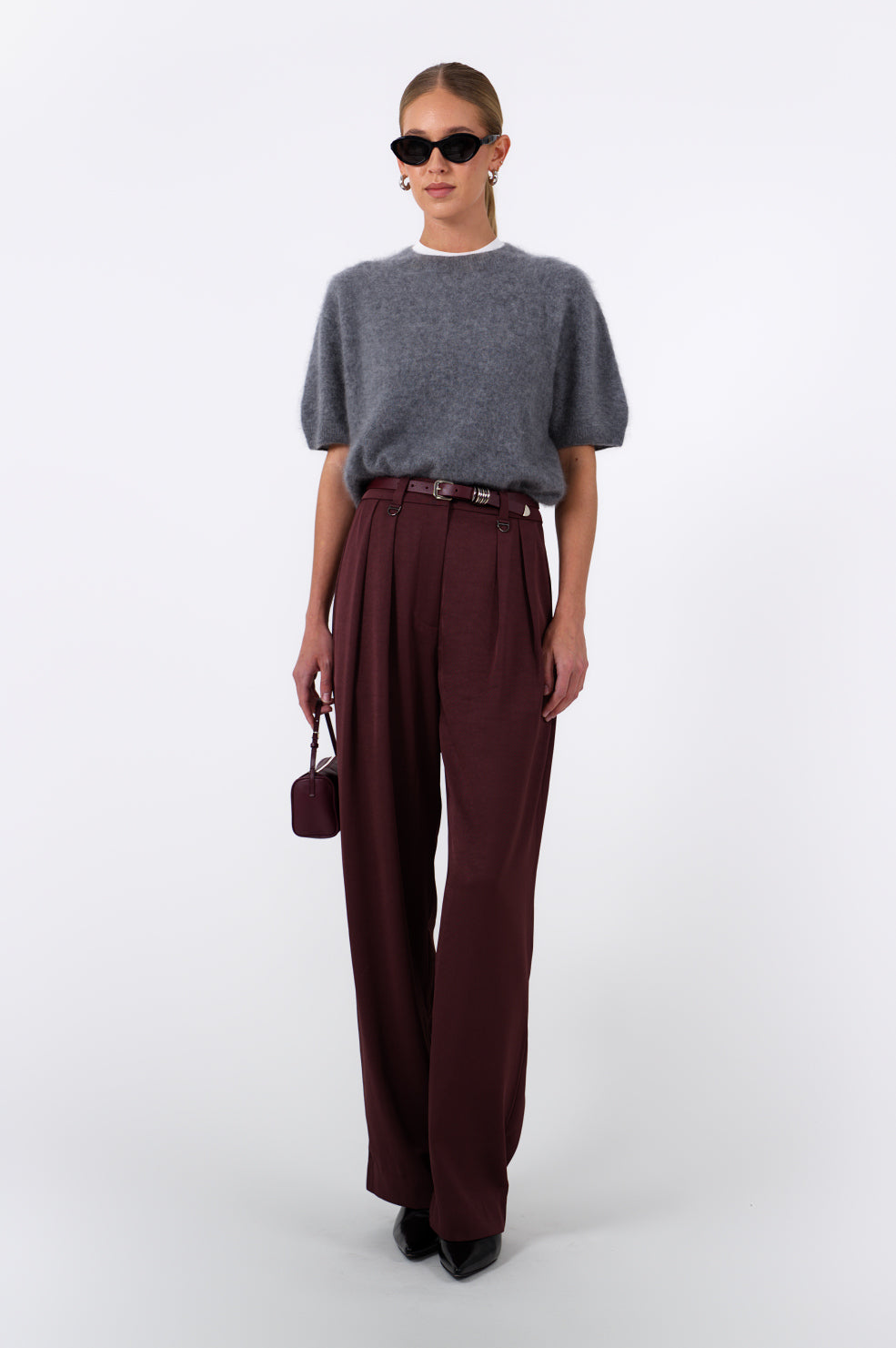Savannah Cashmere Tee - Grey Tops Parentezi