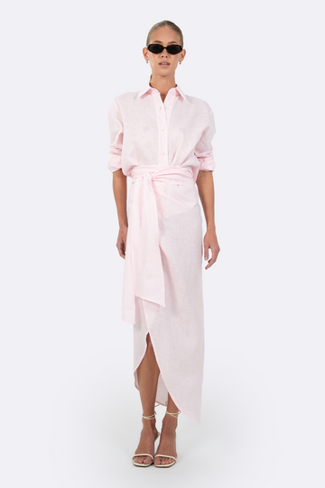 Playa Linen Pareo - Soft Pink