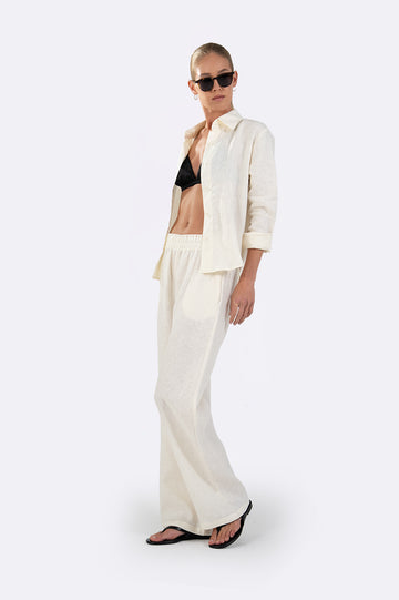 Drew Linen Shirt - Vanilla Tops Parentezi