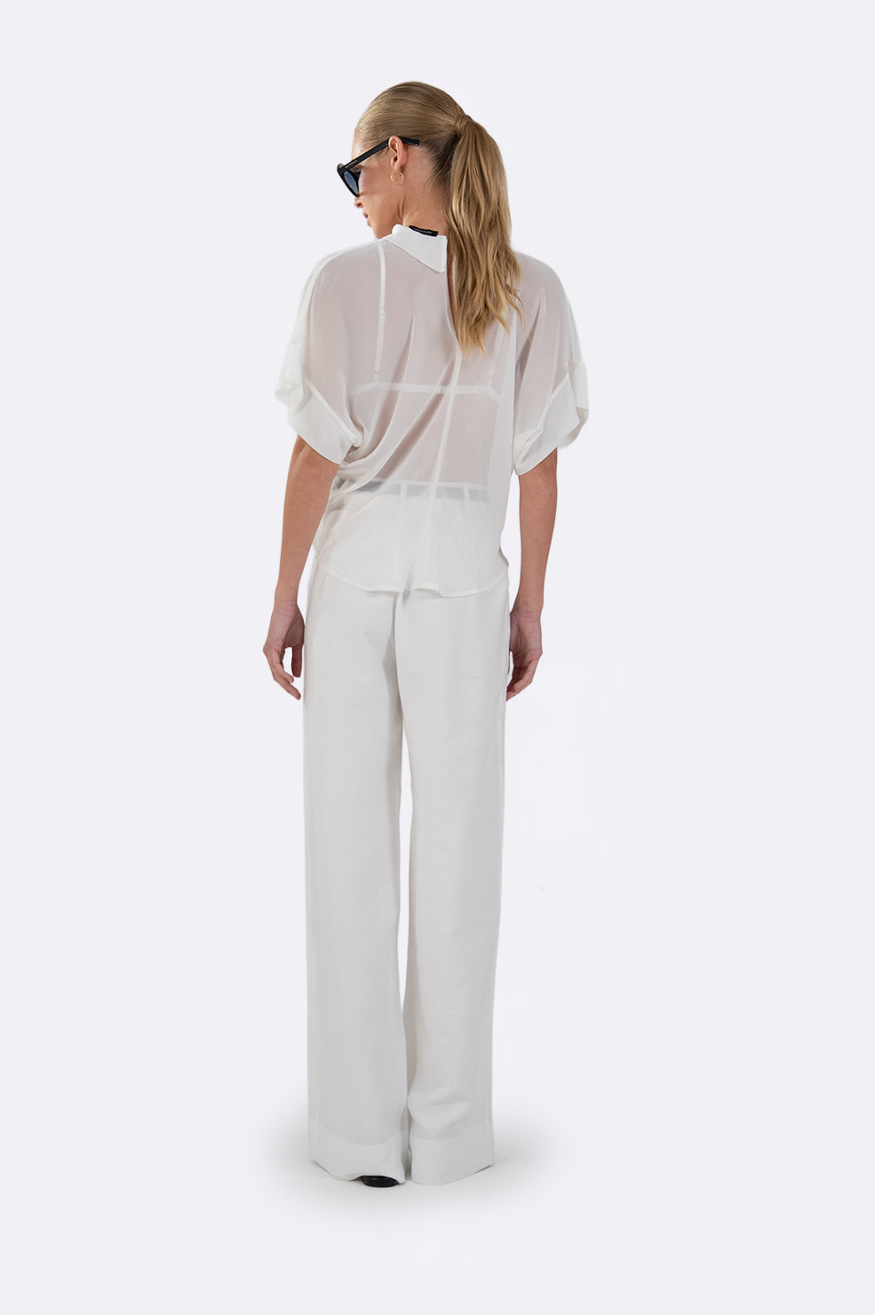 Scarlett Sheer Top - White Tops Parentezi