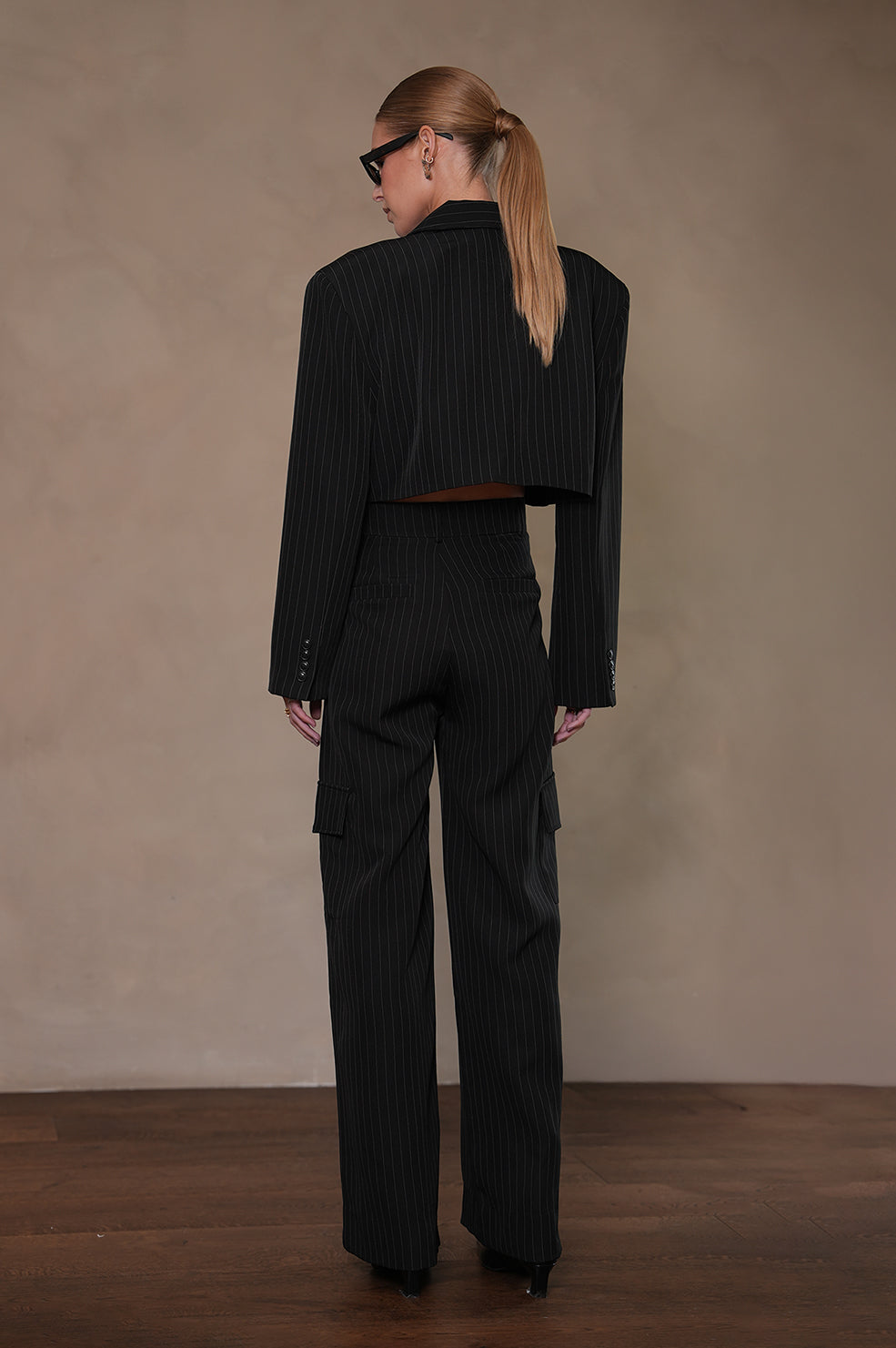 Clarice Crop Jacket - Stripe Blazer Parentezi