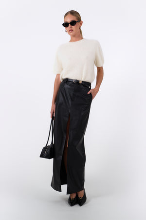 Anna Maxi Skirt - Faux Leather