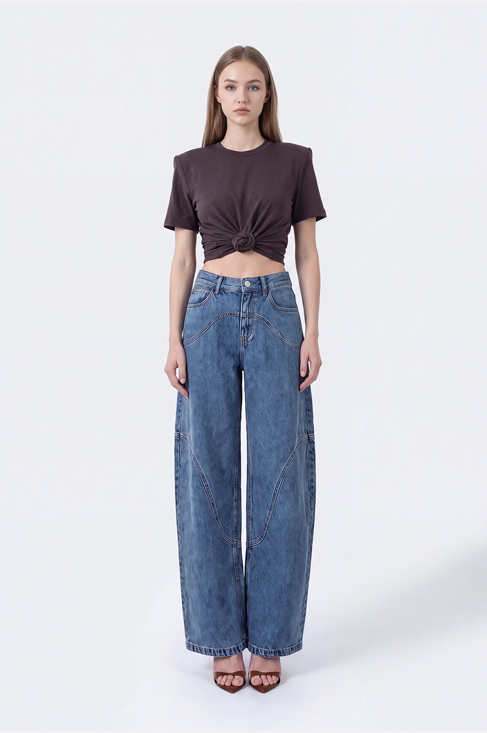 May Knot Tee - Chocolate Tops Parentezi