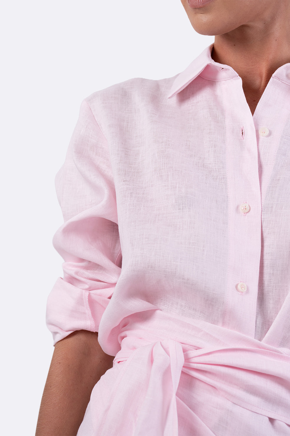 Playa Linen Pareo - Soft Pink Tops Parentezi