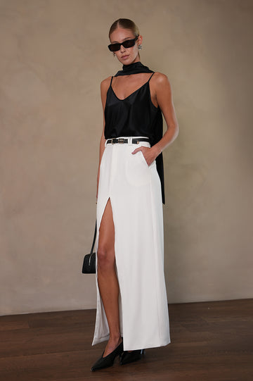 Anna Maxi Skirt - White