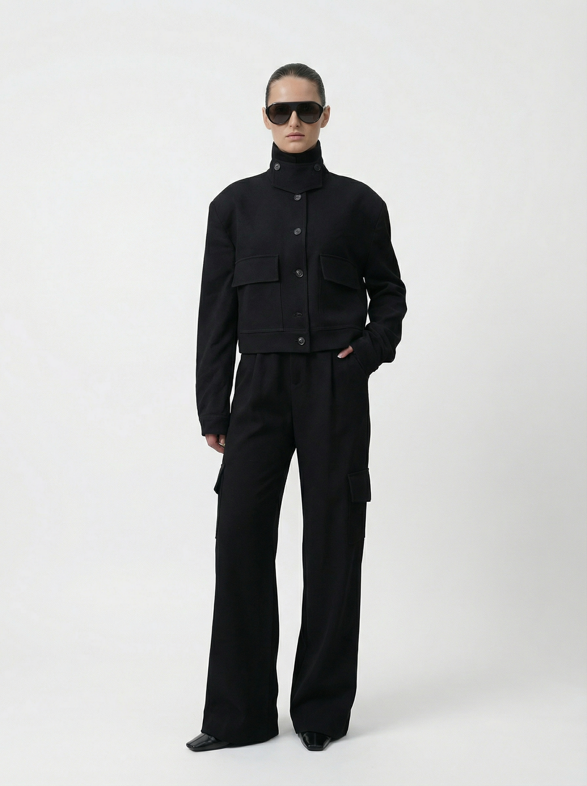Phoebe Bomber Jacket - Black Blazer Parentezi