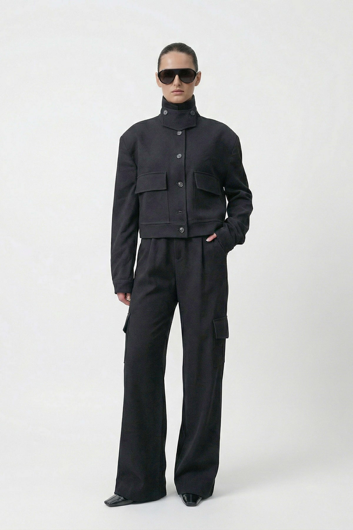 Phoebe Bomber Jacket - Black Blazer Parentezi