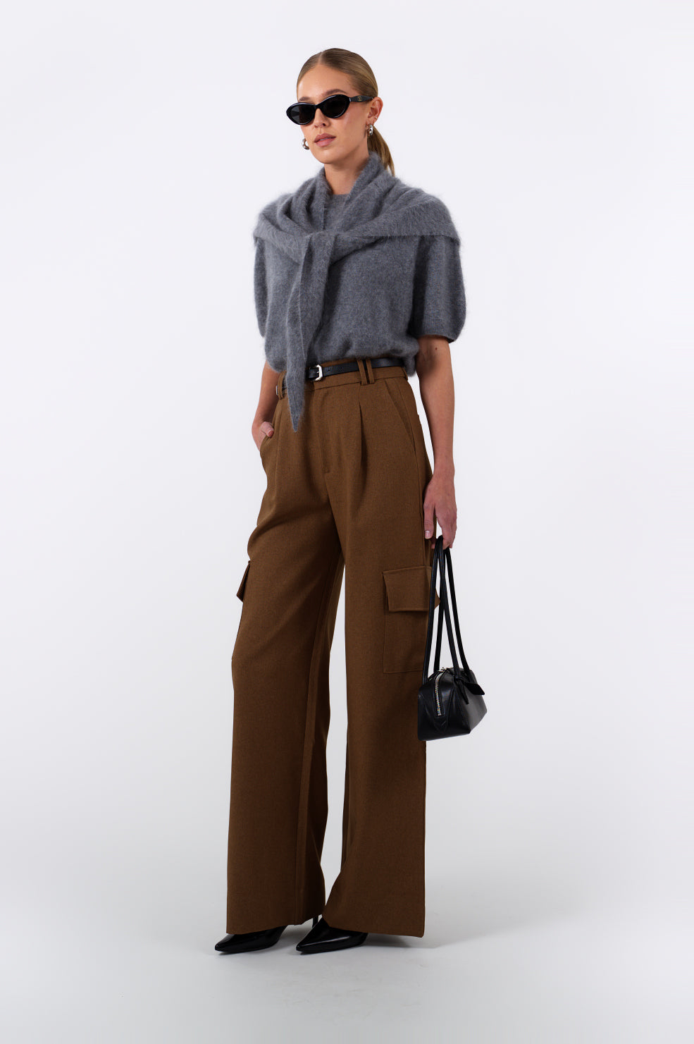 Savannah Cashmere Tee - Grey Tops Parentezi