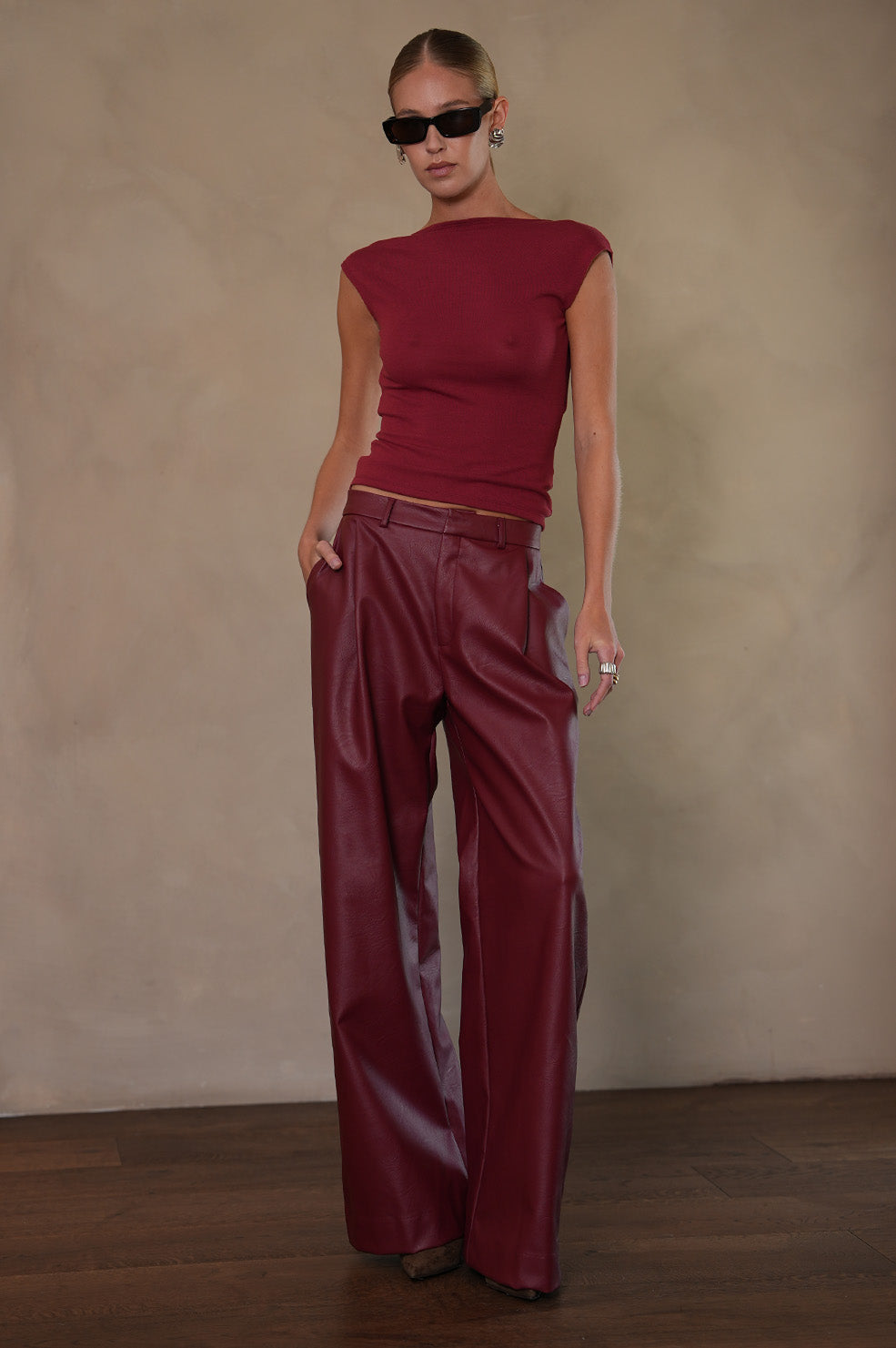 Veronica Top Tops Parentezi Burgundy XS