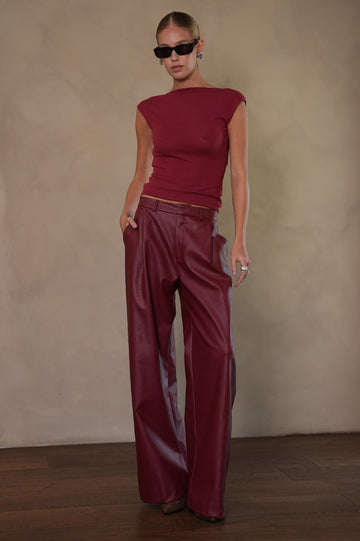 Veronica Top Tops Parentezi Burgundy XS