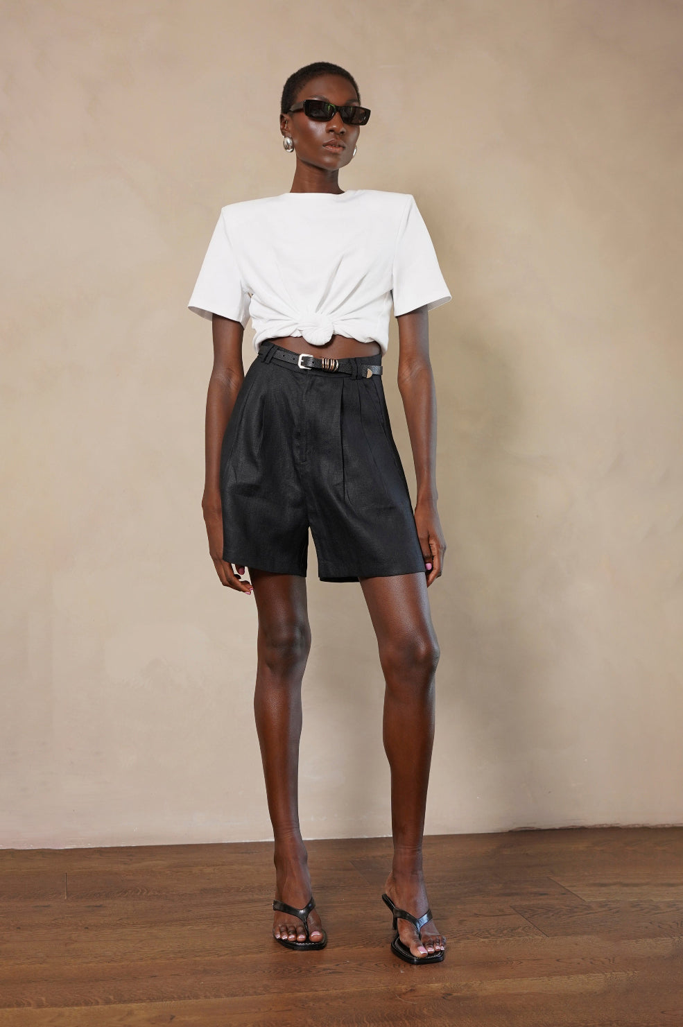 May Tee - White Cropped Cotton Top | Parentezi
