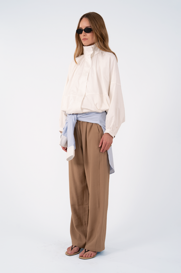 Marlowe Bubble Hem Jacket - White Tops Parentezi