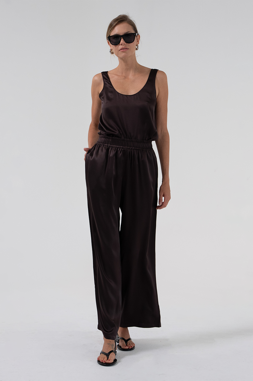 Isola Silk Cami - Chocolate